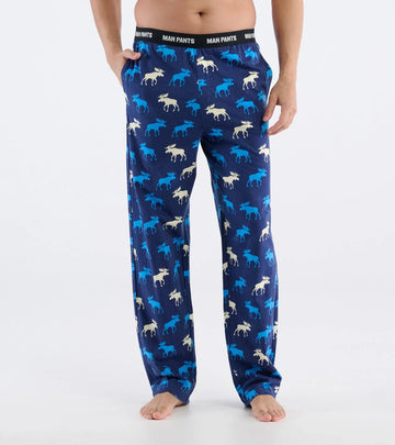 Little Blue House Men's Blue Moose Man Pants